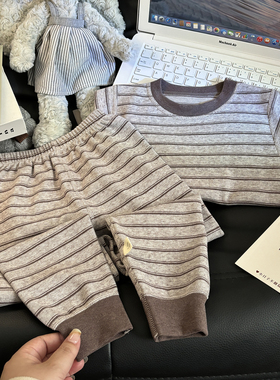 儿童舒绒棉套装小学生加厚睡衣家居服中大童无骨A类贴身秋衣秋裤