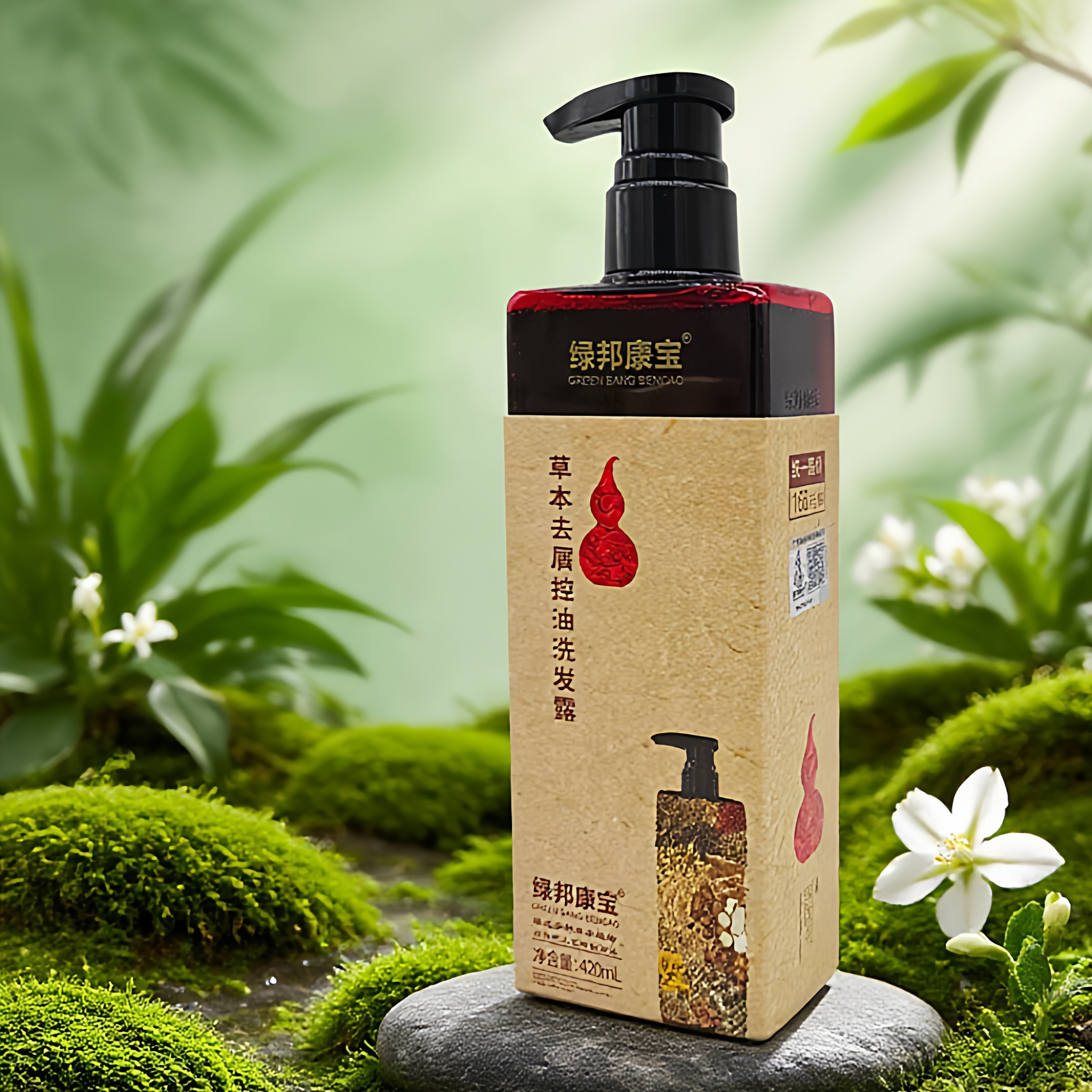 绿邦康宝去屑控油洗发露植物提取温和清洁去屑控油清爽蓬松顺滑