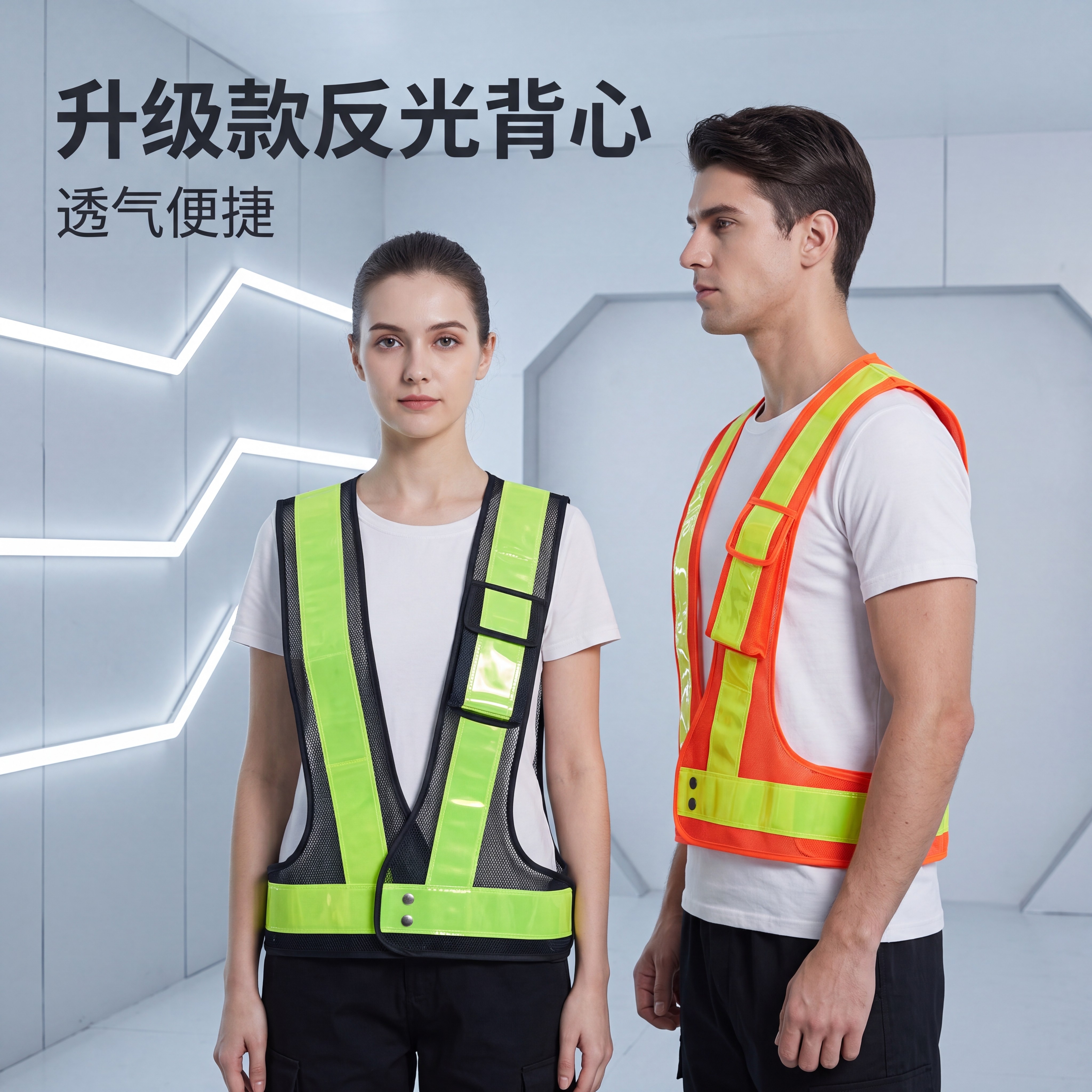 反光背心马甲工地建筑施工地图片