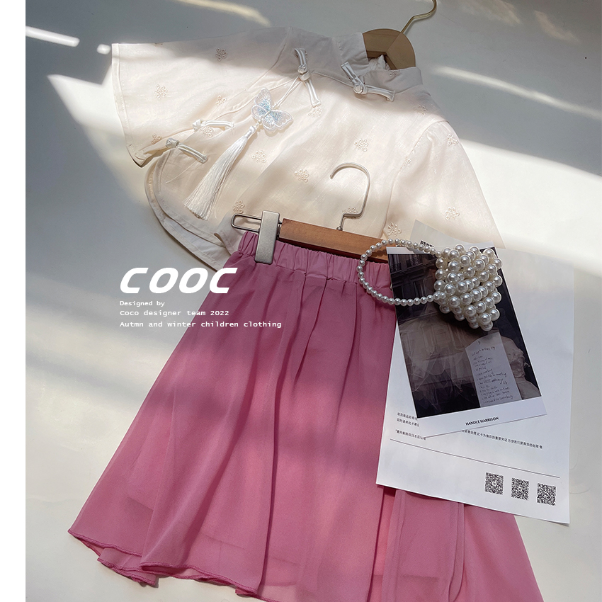 女童套装23春夏新款儿童汉服旗袍