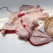 中国风汉服 儿童波点复古改良民国连衣裙宝宝唐装 女童旗袍夏季 薄款