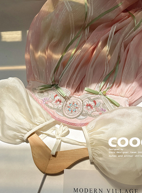 2025夏季新款女童刺绣汉服连衣裙小女孩洋气夏季甜美可爱国风裙子