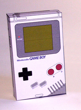 儿童益智DIY立体手工制作仿真GameBoy老款游戏机3D纸模型纸艺玩具