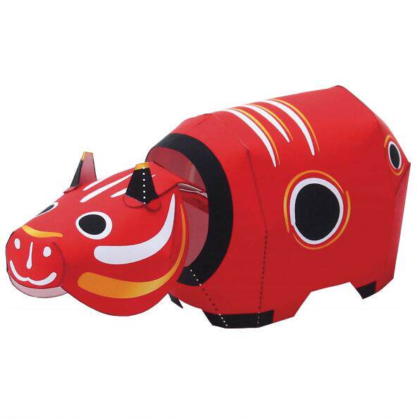 儿童益智diy立体手工制作卡通小动物 牛 小牛 3d纸模型纸艺玩具