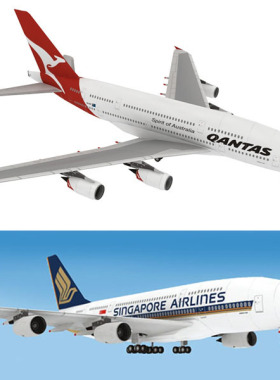 儿童益智DIY手工制作立体仿真A380航空飞机客机航模3D纸质模型