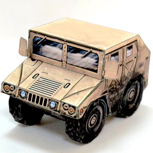 手工制作卡通小汽车3D纸质模型