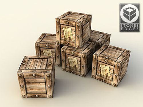 手工制作木箱小箱子3D纸模型玩具