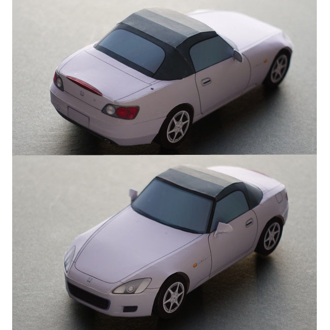 儿童益智diy立体手工制作小汽车模型s2000小跑车3d纸质模型玩具