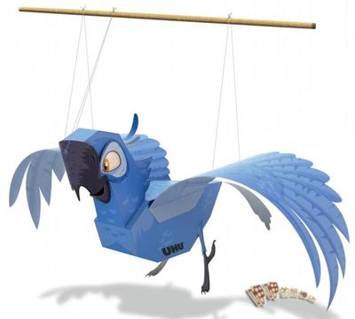 立体手工制作亚马逊大鹦鹉纸模型