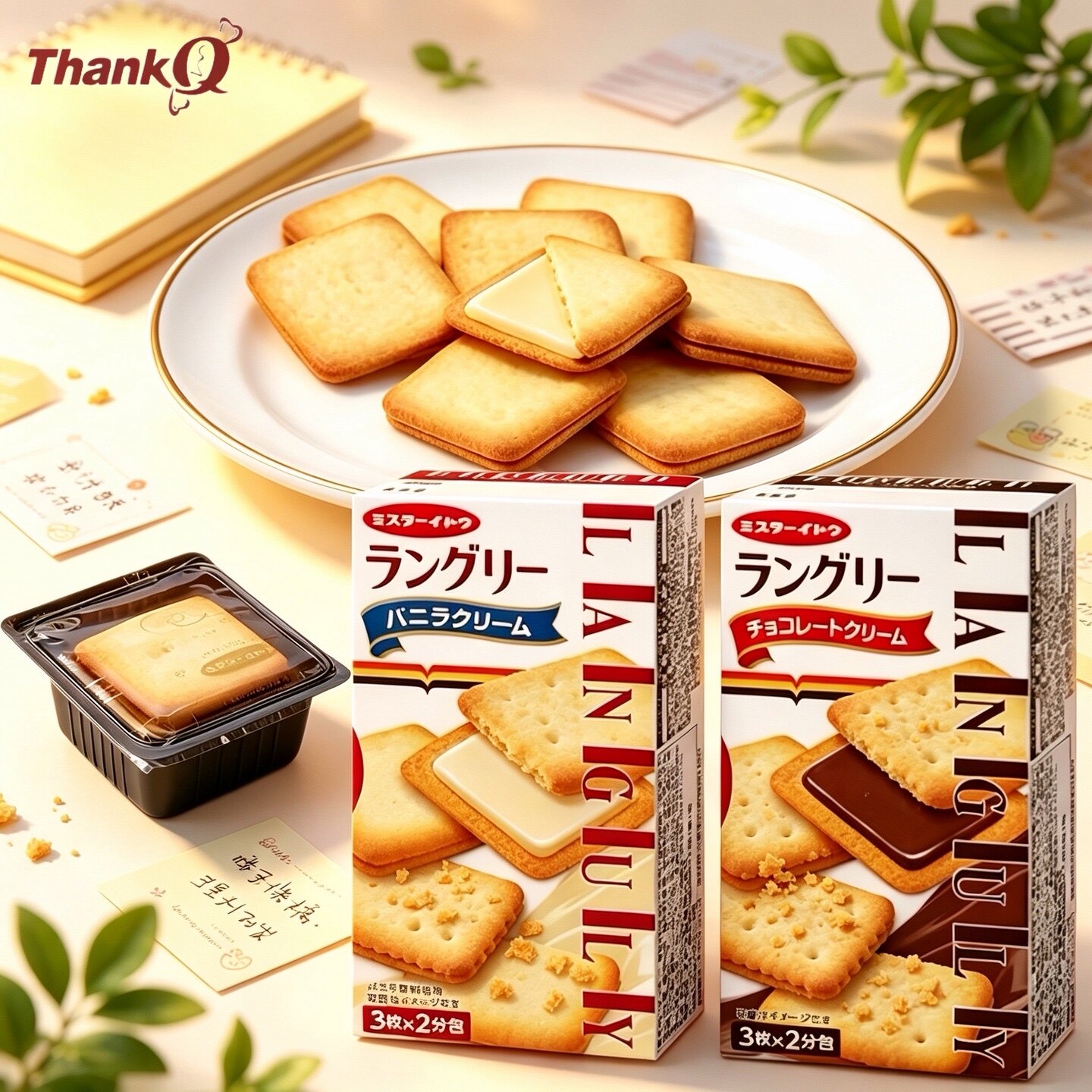 日本进口零食Languly依度伊藤奶油夹心奶酪饼干巧克力抹茶味曲奇
