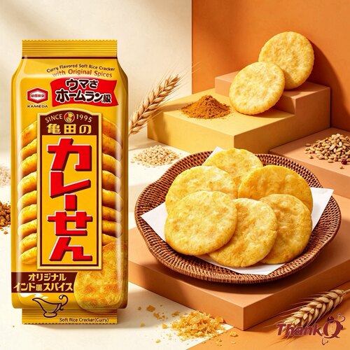 日本本土龟田制果咖喱味仙贝米饼