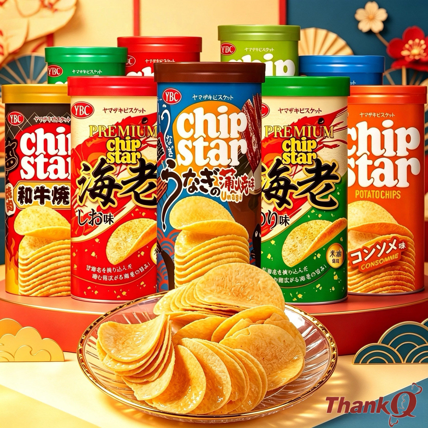 日本原装进口零食YBC筒装薯片小罐装新口味海苔淡盐洋葱奶酪原味