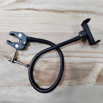 金属蟹钳夹软管手机支架平板夹360度可弯曲三脚架悬臂手机架户外