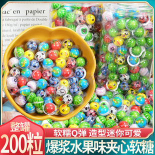 爆浆流心地球软糖果迷你眼球西瓜眼珠爱心网红搞怪儿童零食品创意