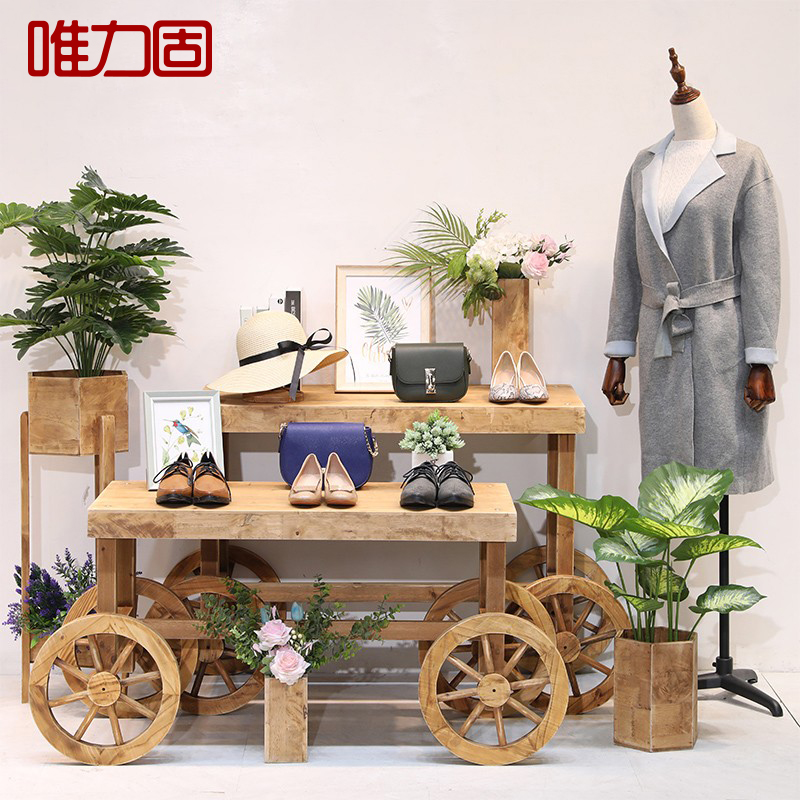 花店花架服装店展示架复古组合
