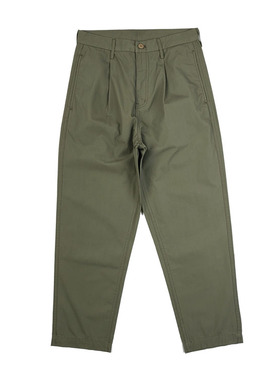 ksd08 自制 高腰宽松锥形 220克纯棉防撕裂夏季 军事风格长裤