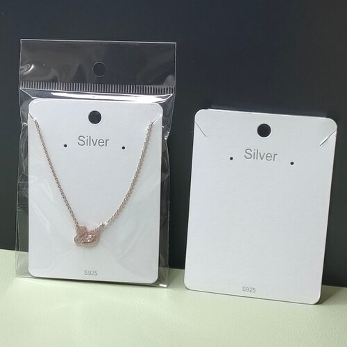 简约6x8项链包装卡纸韩版pvc塑料