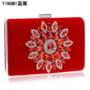 盈幂跨境晚宴包女士欧美奢华宴会包镶钻手拿晚装包包