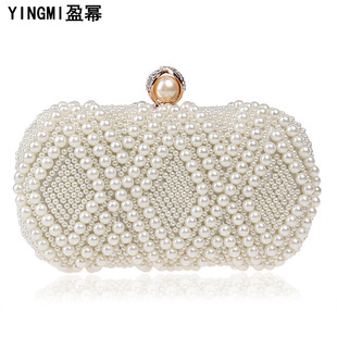 盈幂跨境新款珍珠晚宴包欧美女士宴会包名媛礼服晚装包包