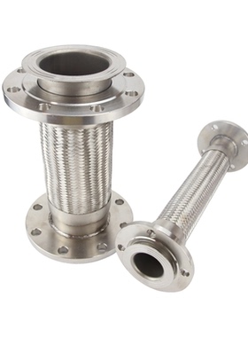 304不锈钢法兰金属工业波纹管防爆软管接头钢丝高温高压蒸汽DN200