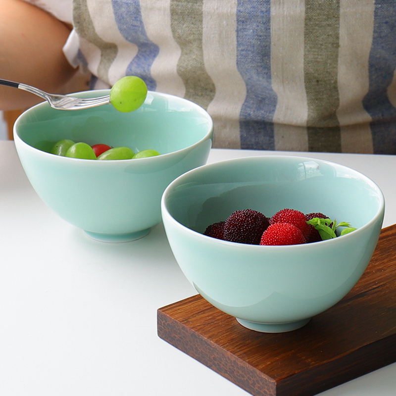 米饭碗5英寸陶式中式高脚