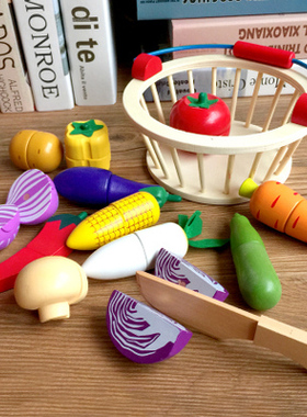 6只一盒 迷你仿真鸡蛋 木制儿童玩具 益智木头过家家玩具