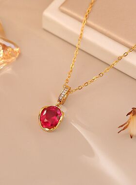 春夏新款简约气质超闪锆石吊坠项链高级感时尚白打通勤锁骨链颈链