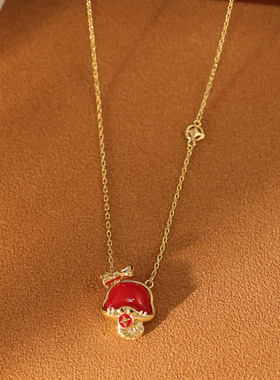 艾妮贝妮新款时尚红色暴富招财蛇项链蛇年生肖本命年好运