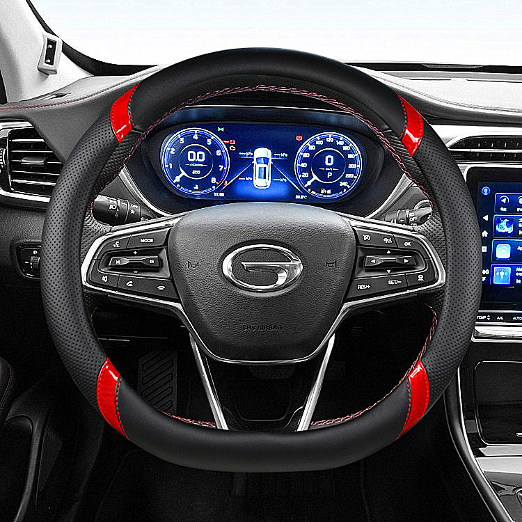 广汽2022新款传祺GS4 PLUS 影豹专用方向盘套D型平底汽车用品把套