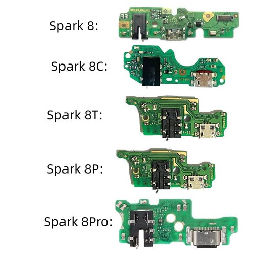 适用传音Tecno Spark 8 8T 8C 8P 8Pro原装手机充电接口尾插小板