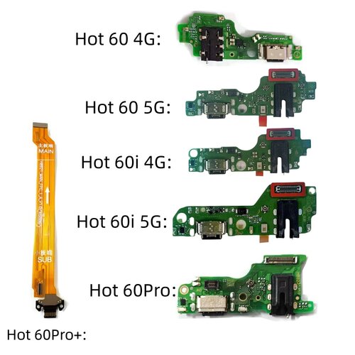 适用于infinix传音Hot60Pro+ hot60/60i原装手机充电接口尾插小板