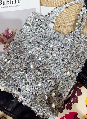 银线伴侣配线100克亮片纱手工编织混小银包碎银包包珠片纱大亮片