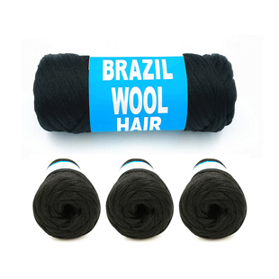 超轻发丝黑人手编雷鬼脏辫假发大辫子非洲毛线 HAIR BRAZIL WOOL