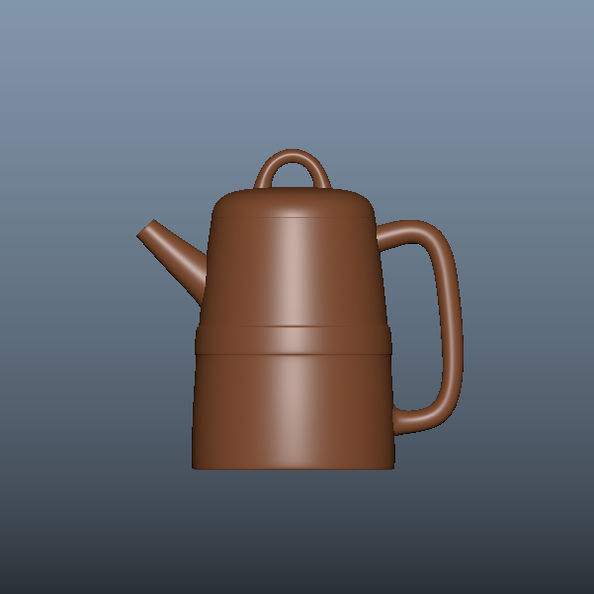 紫砂壶  三维立体图 圆雕图 模型 3D STL 精雕L直身束腰壶250624