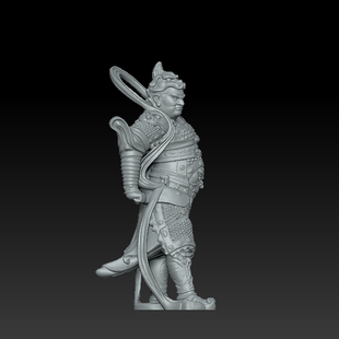 三维图 圆雕图 模型 3D STL 精雕 木雕 雕刻图S双林寺韦陀250928