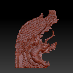 三维图 圆雕图 模型 3D STL 精雕 木雕 雕刻图S山西元代琉璃鸱吻