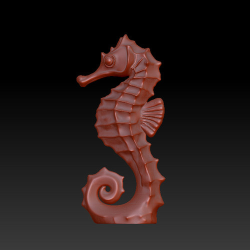 三维图 圆雕图 模型 3D STL 精雕 木雕 雕刻图H海马251119