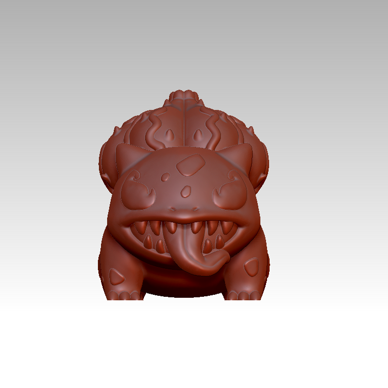 三维图 圆雕图 模型 3D STL 精雕 木雕 雕刻图D毒液妙蛙250703