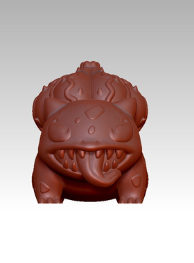 三维图 圆雕图 模型 3D STL 精雕 木雕 雕刻图D毒液妙蛙250703