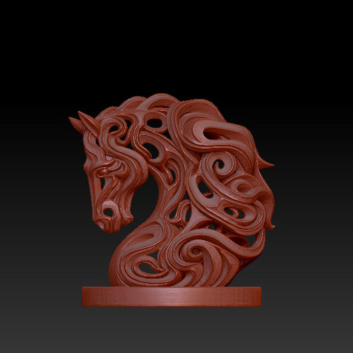 三维图 圆雕图 模型 3D STL 精雕 木雕 雕刻图c抽象马251119