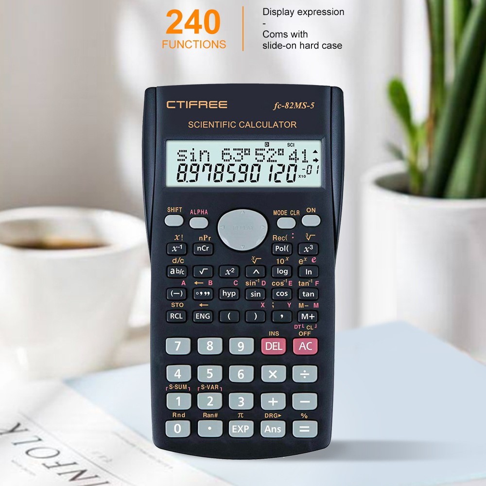 直营跨境fc82MS-5科学计算机函数计算器240多功能中小学生考试用