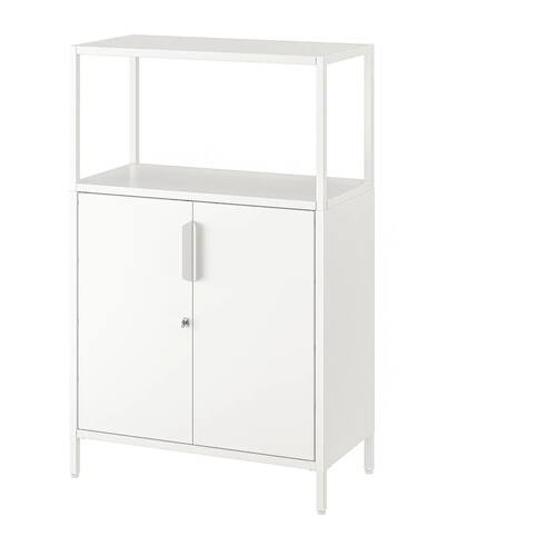 IKEA宜家特罗滕 储物柜白色黑色70x35x110厘米卧室收纳柜储物柜子