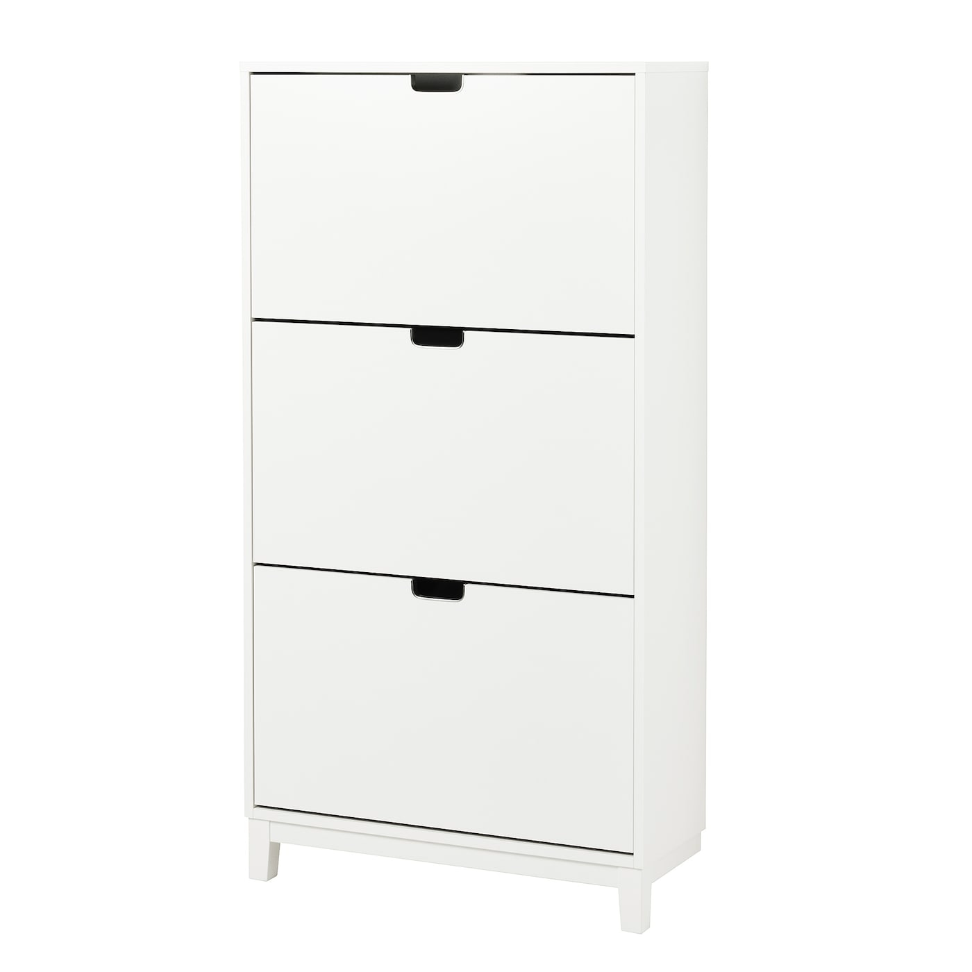 IKEA宜家斯多尔 三门鞋柜，白色，79x29x148 厘米简约收纳柜