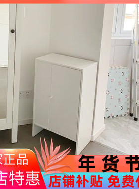 IKEA宜家巴格布带门单柜 白色50x30x80厘米家用储物柜客厅收纳柜