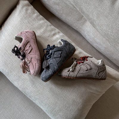 时尚女童板鞋2025春秋新款儿童德训鞋粉色阿甘鞋中大童鞋男童鞋潮