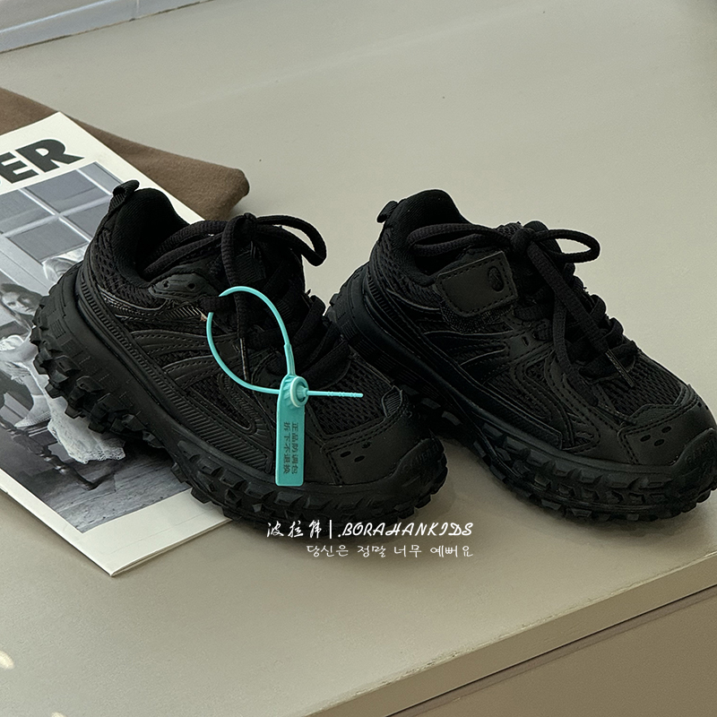 儿童轮胎鞋2025春秋新款男童轻便运动鞋老爹鞋透气女童擦色单鞋潮