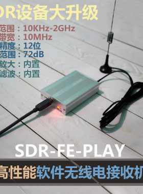 宽频高性能软件无线电SDR接收机SDRPLAY RSP1 收音机 非RTL-SDR