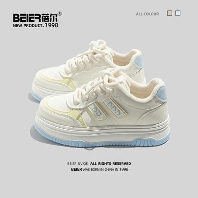 蓓尔休闲板鞋加绒二棉鞋