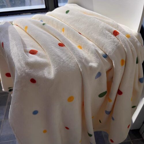 TheMoment奶油芝士法兰绒盖毯