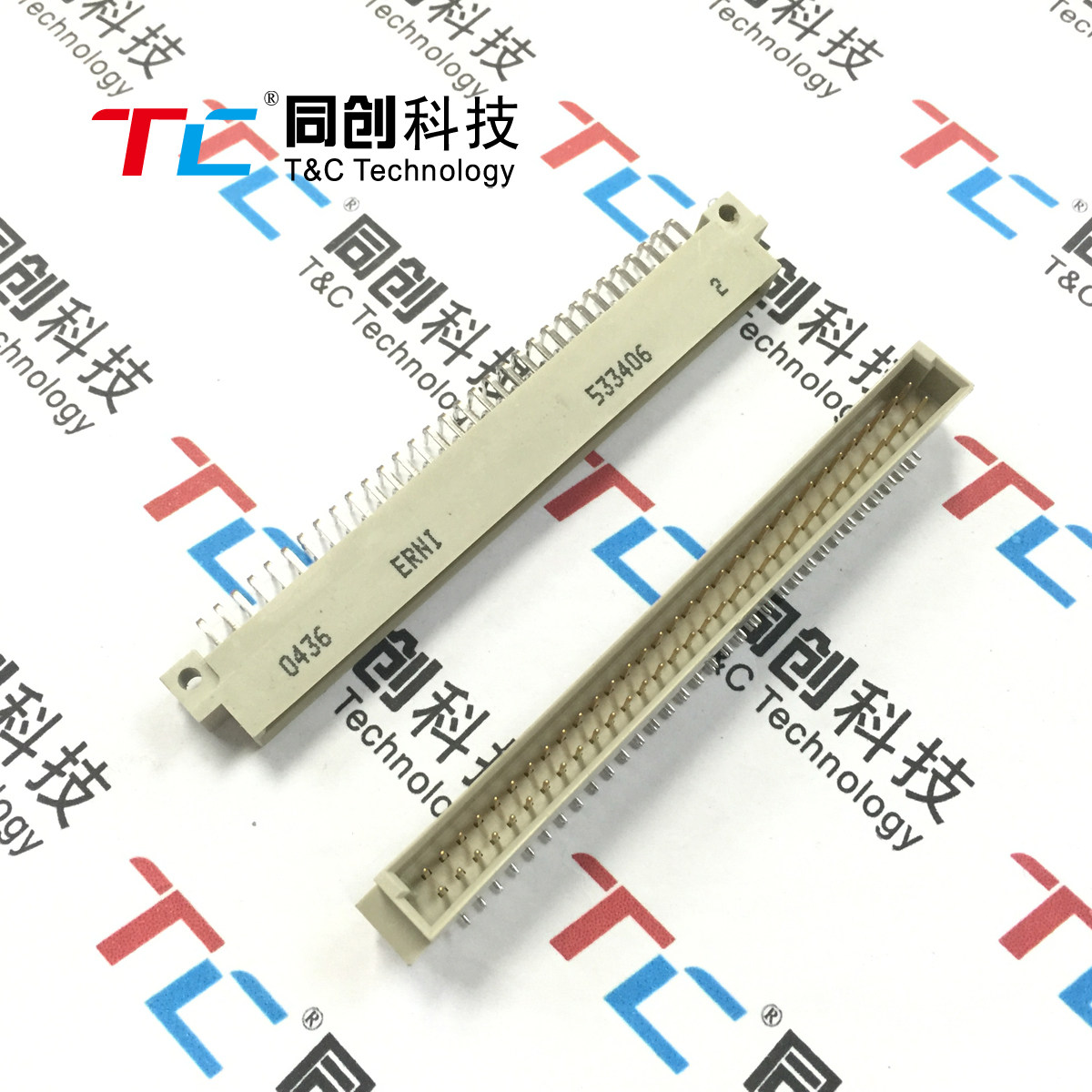 ERNI 533406 384241 欧式插座 2*32 64p 264 公头弯针 2.54间距,电子元器件市场,连接器,淘宝优惠券,粉丝福利购,淘宝优惠卷